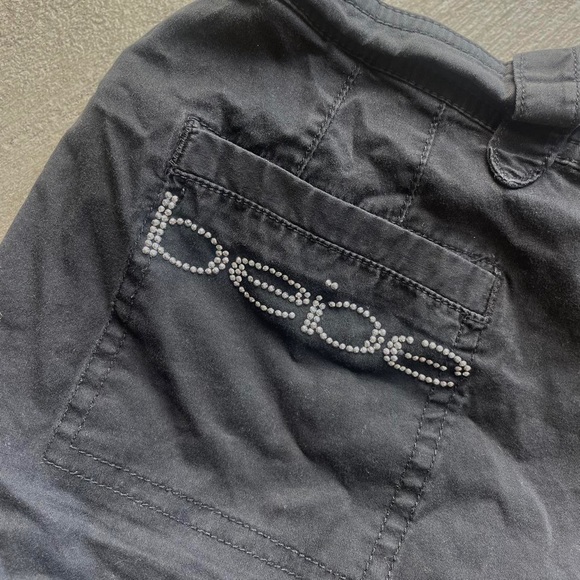 Black Bedazzled Bebe Micro Shorts - Picture 2 of 5